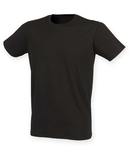 Men Feel Good Stretch T-Shirt, Black, L, SF