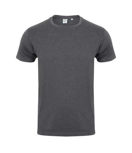 Men Feel Good Stretch T-Shirt, Heather Charcoal, L, SF
