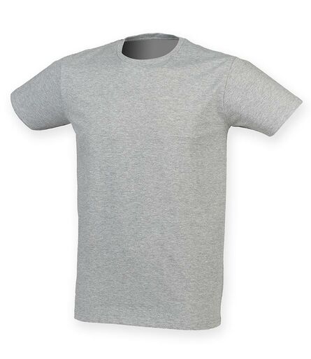 Men Feel Good Stretch T-Shirt, Heather Grey, L, SF