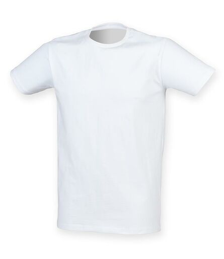 Men Feel Good Stretch T-Shirt, White, L, SF