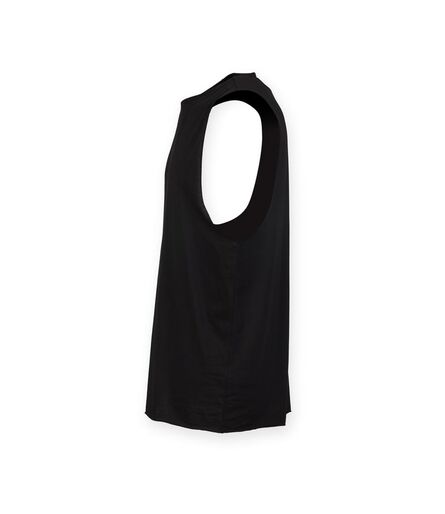 Men High Neck Vest, Black, L, SF