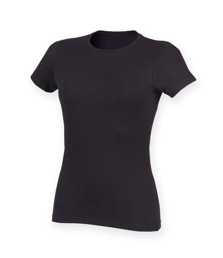 Ladies Feel Good Stretch T-Shirt, Navy, L, SF