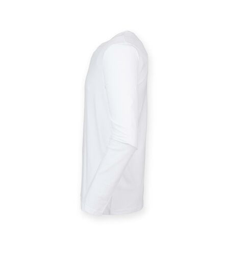Ladies Feel Good Long Sleeve Stretch T-Shirt, White, L, SF
