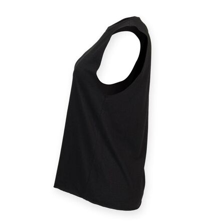 Ladies High Neck Vest, Black, L/14, SF