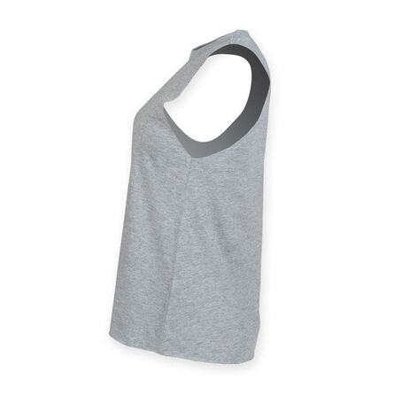 Ladies High Neck Vest, Heather Grey, L/14, SF