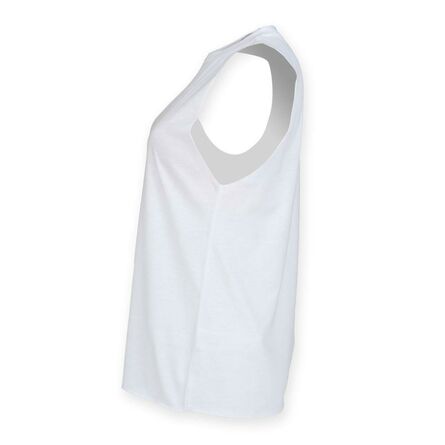 Ladies High Neck Vest, White, L/14, SF