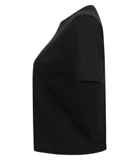 Ladies Cropped Boxy T-Shirt, Black, L, SF