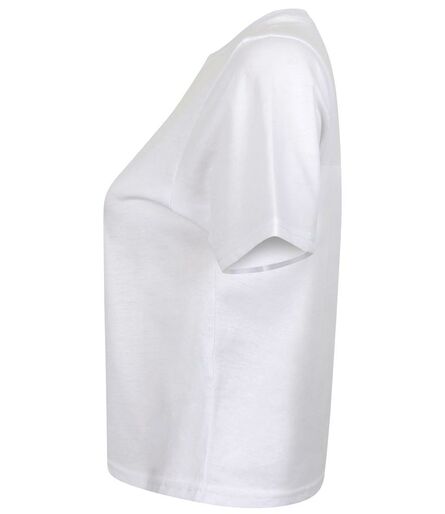 Ladies Cropped Boxy T-Shirt, White, L, SF