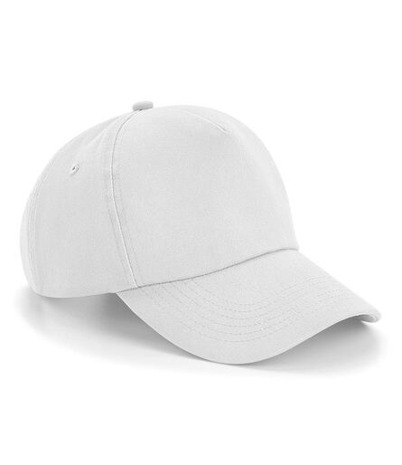 Authentic 5 Panel Cap, White, ONE, Beechfield