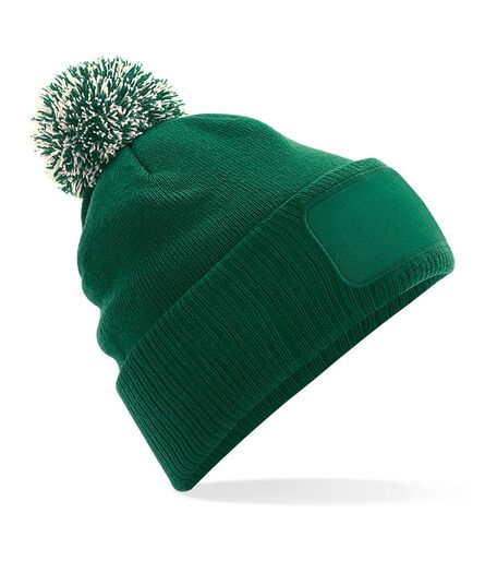 Snowstar® Printers Beanie, Bottle Green/Off White, ONE, Beechfield