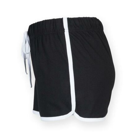 Ladies Retro Shorts, Black/White, L/14, SF