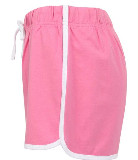 Ladies Retro Shorts, Bright Pink/White, L/14, SF