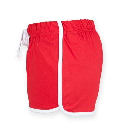 Ladies Retro Shorts, Red/White, L/14, SF