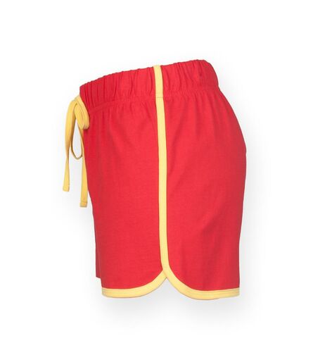 Ladies Retro Shorts, Red/Yellow, L/14, SF