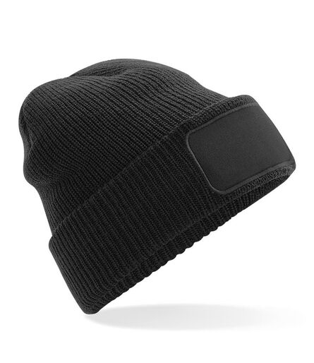Thinsulate™ Patch Beanie, Black, ONE, Beechfield