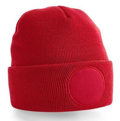Circular Patch Beanie, French Navy, ONE, Beechfield