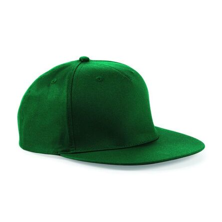 5 Panel Snapback Rapper Cap, Bottle Green, ONE, Beechfield
