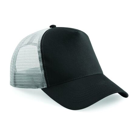 Snapback Trucker Cap, Black/Grey, ONE, Beechfield