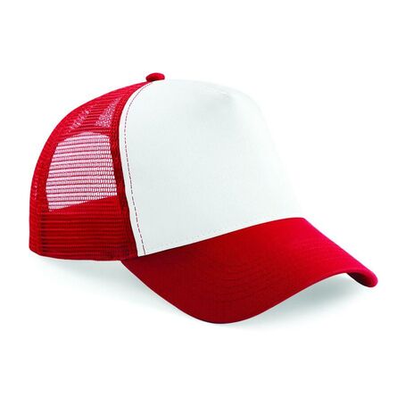 Snapback Trucker Cap, Classic Red/White, ONE, Beechfield