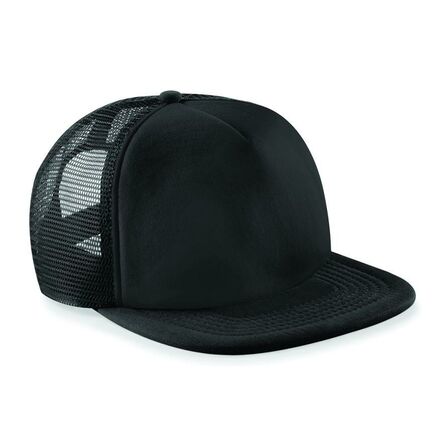 Vintage Snapback Trucker Cap, Black/Black, ONE, Beechfield