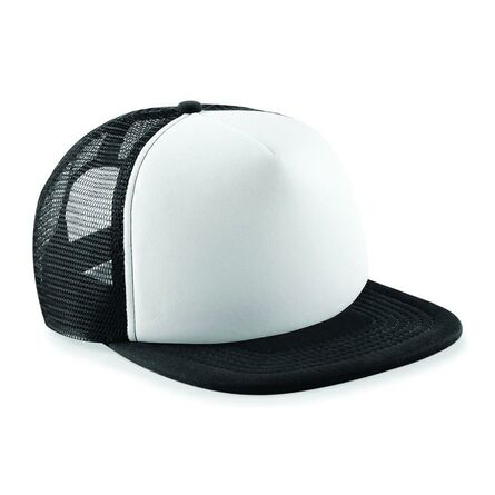 Vintage Snapback Trucker Cap, Black/White, ONE, Beechfield