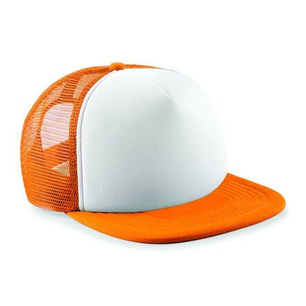 Vintage Snapback Trucker Cap, Orange/White, ONE, Beechfield