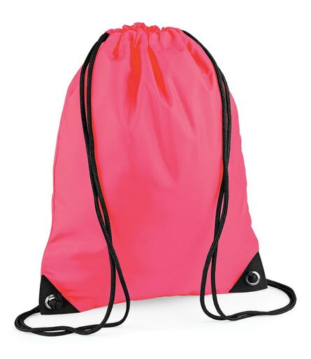 BagBase Premium Gymsac, Fluorescent Pink, ONE, Bagbase