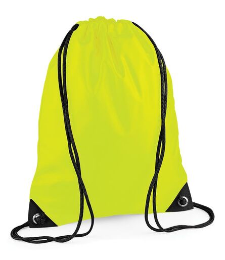 BagBase Premium Gymsac, Fluorescent Yellow, ONE, Bagbase