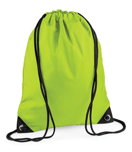 BagBase Premium Gymsac, Lime Green, ONE, Bagbase