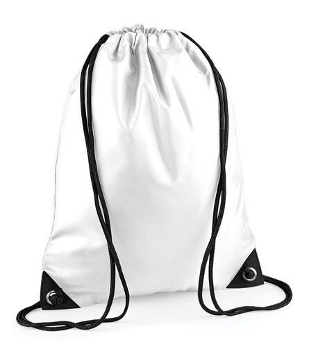 BagBase Premium Gymsac, White, ONE, Bagbase