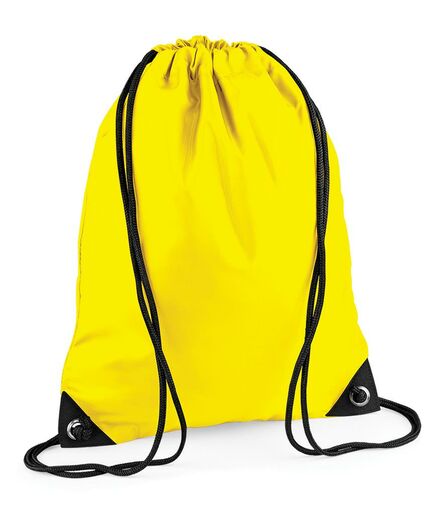 BagBase Premium Gymsac, Yellow, ONE, Bagbase