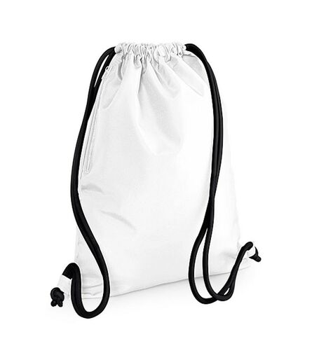 BagBase Icon Gymsac, White/Black, ONE, Bagbase