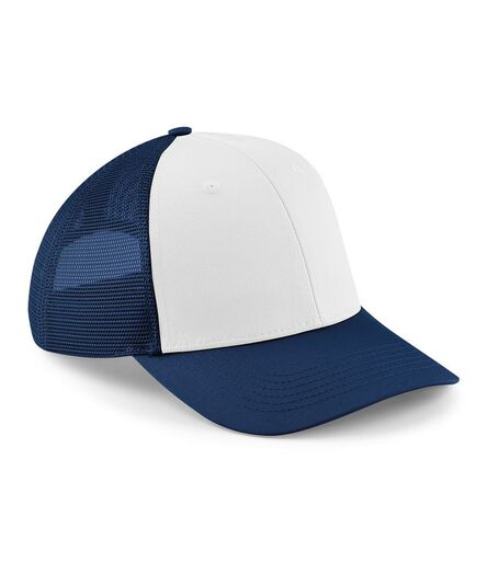 6 Panel Snapback Trucker Cap, French Navy/White, ONE, Beechfield
