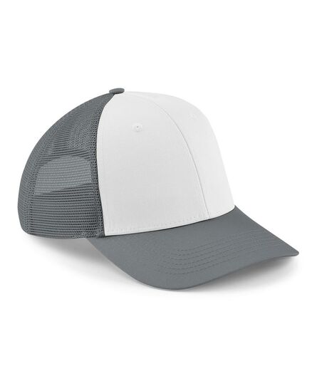 6 Panel Snapback Trucker Cap, Graphite Grey/White, ONE, Beechfield