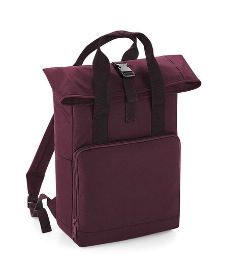 BagBase Twin Handle Roll-Top Backpack, Burgundy, ONE, Bagbase