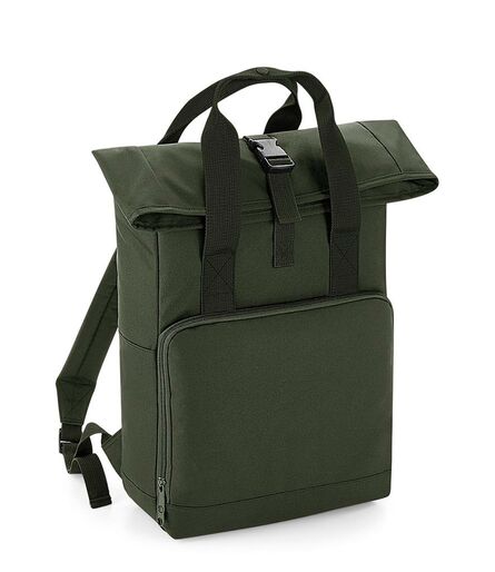 BagBase Twin Handle Roll-Top Backpack, Olive Green, ONE, Bagbase