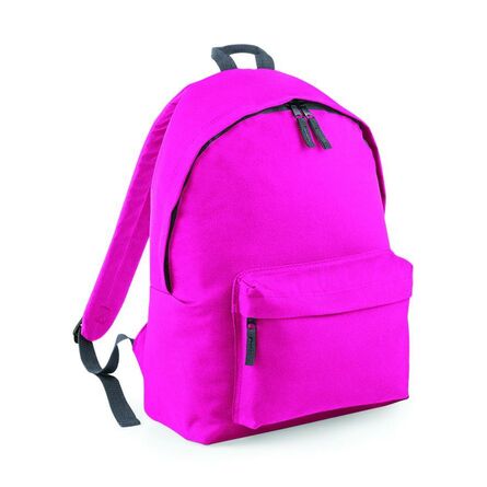 BagBase Original Fashion Backpack, Fuchsia/Graphite Grey, ONE, Bagbase