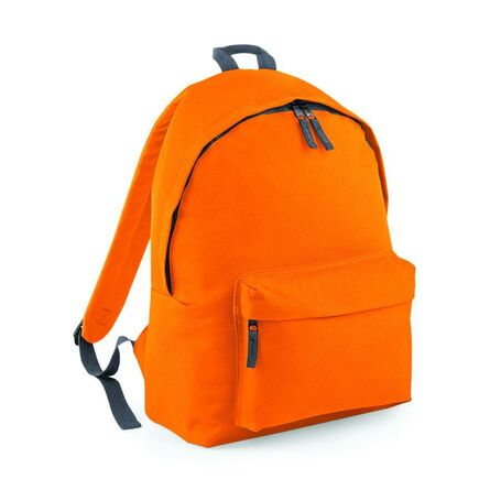 BagBase Original Fashion Backpack, Orange/Graphite Grey, ONE, Bagbase
