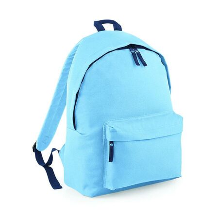 BagBase Original Fashion Backpack, Sky Blue/French Navy, ONE, Bagbase