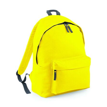 BagBase Original Fashion Backpack, Yellow/Graphite Grey, ONE, Bagbase