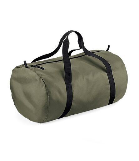 BagBase Packaway Barrel Bag, Olive Green/Black, ONE, Bagbase