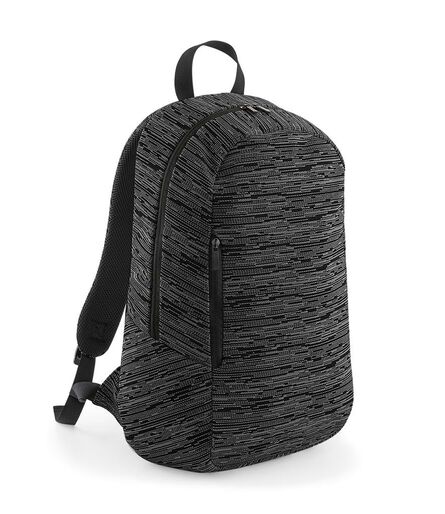 Duo Knit Backpack, Grey/Black, ONE, BagBase