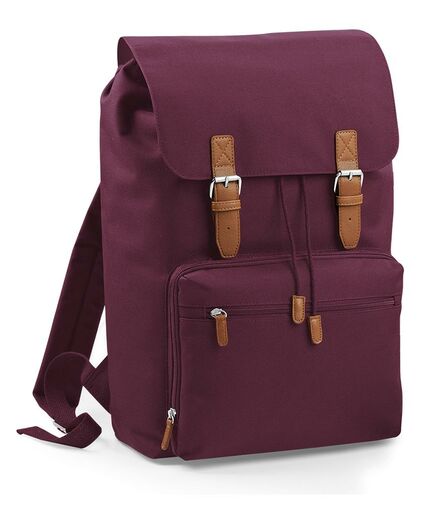 Vintage Laptop Backpack, Burgundy, ONE, BagBase