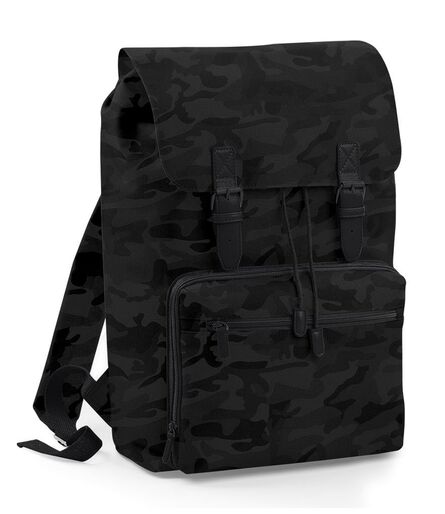 Vintage Laptop Backpack, Midnight Camo/Black, ONE, BagBase