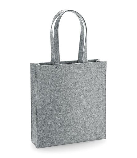 BagBase Felt Tote Bag, Grey Melange, ONE, Bagbase