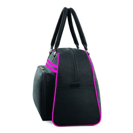 Retro Bowling Bag, Black/Fuchsia, ONE, BagBase