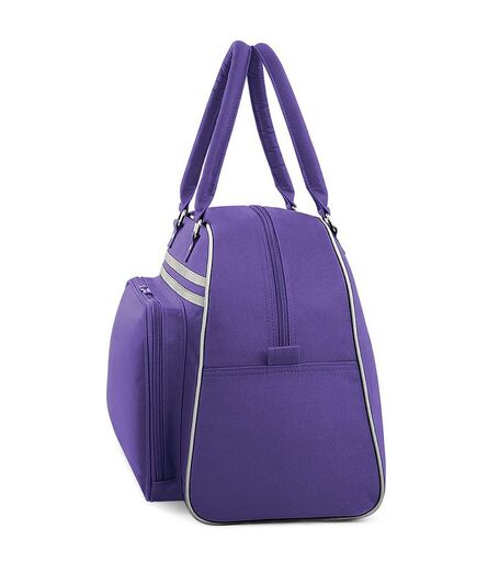 Retro Bowling Bag, Purple/Light Grey, ONE, BagBase