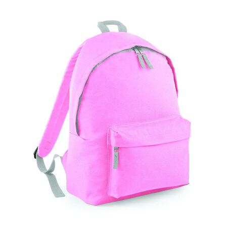 BagBase Kids Fashion Backpack, Classic Pink/Light Grey, ONE, Bagbase