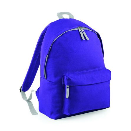 BagBase Kids Fashion Backpack, Purple/Light Grey, ONE, Bagbase