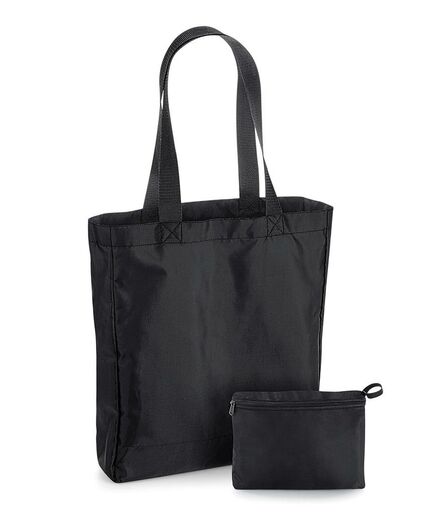 Packaway Tote Bag, Black/Black, ONE, BagBase